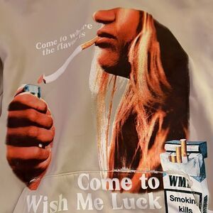 Wish Me Luck Hoodie Medium New